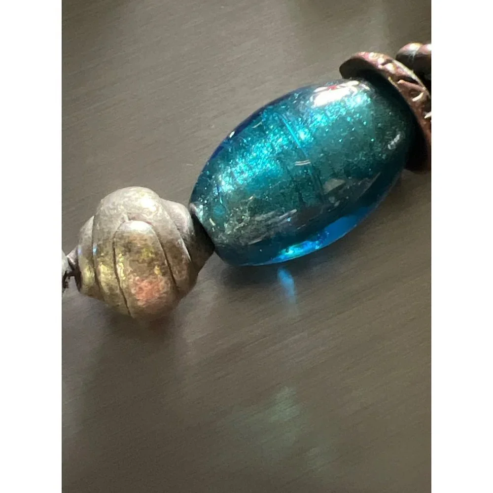 Artisan Glass Bead Toggle Bracelet — 7”